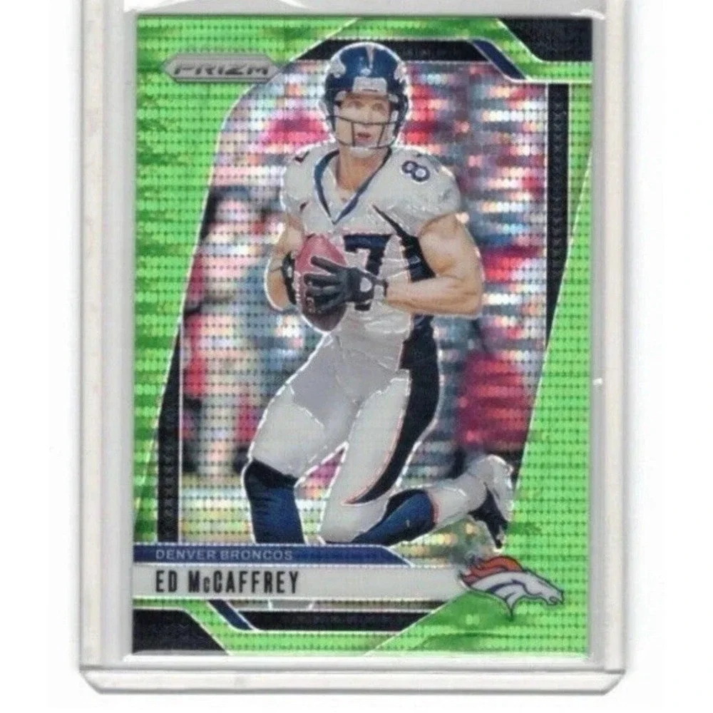 2024 Panini Prizm - Neon Green Pulsar Prizm #90 Ed McCaffrey Denver Broncos